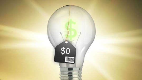 Lightbulb with dollar sign